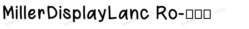 MillerDisplayLanc Ro字体转换
